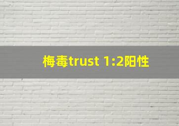 梅毒trust 1:2阳性